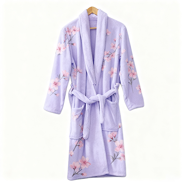 High-Quality Soft Coral Velvet Bathrobe - Women's Luxury Warm Skin-Friendly Home Leisure Pajama