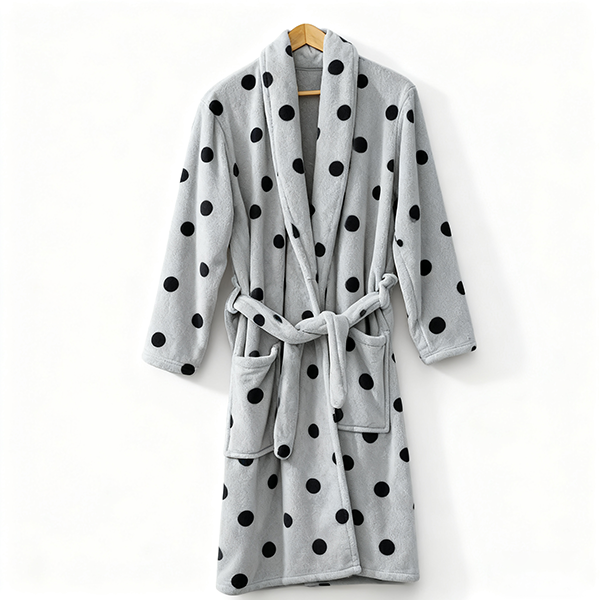 Soft Skin-Friendly Coral Velvet Bathrobe - Women's High-Quality Luxury Warm Home Leisure Pajama
