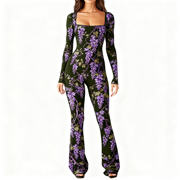 Comfort Shaping Women's Yoga Jumpsuit - Outdoor Wide-Leg Gym Workout Multi-Scene Suit Set